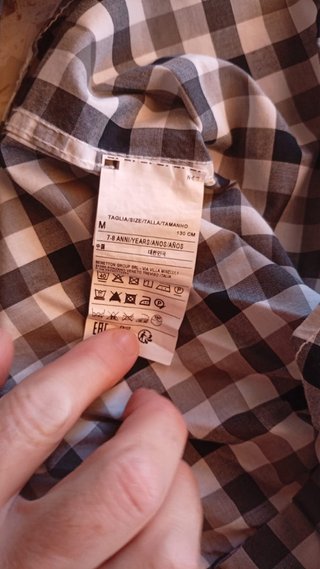Camisa niño cuadros Benetton.