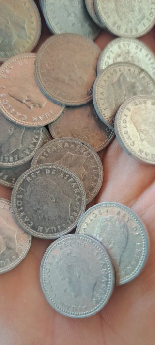 Lote 22 monedas 1 peseta España 1985