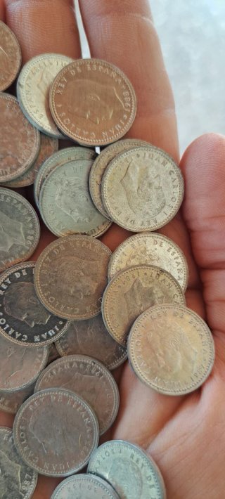 Lote 22 monedas 1 peseta España 1985