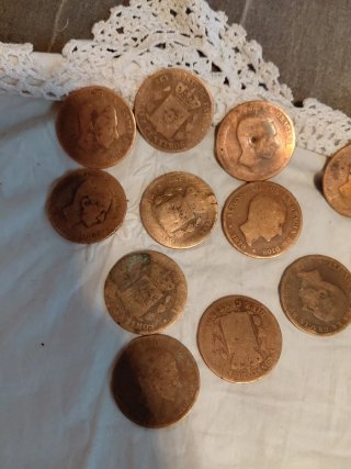 Monedas 10 céntimos 1878