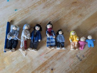 Muñecos Familia Madera