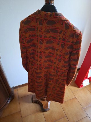 Capotto vintage fantasia geometrica