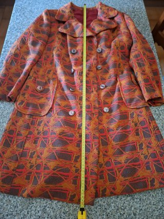 Capotto vintage fantasia geometrica