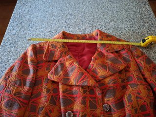 Capotto vintage fantasia geometrica
