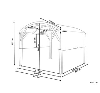 Gazebo Scopello beige e marrone