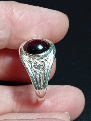 Anillo Plata Ley granate