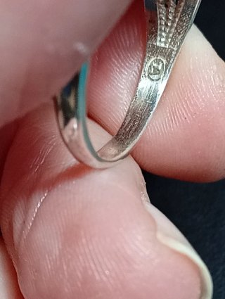 Anillo Plata Ley granate