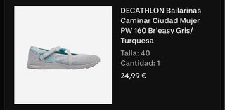 Bailarinas caminar Decathlon Gris y Turquesa