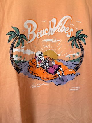 Camiseta Jack & Jones Naranja Estampada