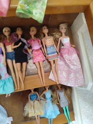 Lote de Barbies y muñecas