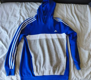 Sudadera Adidas azul y gris