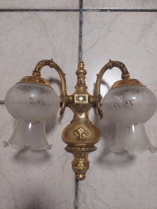 Apliques Vintage 2 Luces Dorado/Bronce