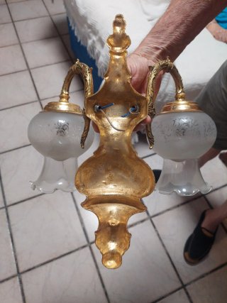Apliques Vintage 2 Luces Dorado/Bronce