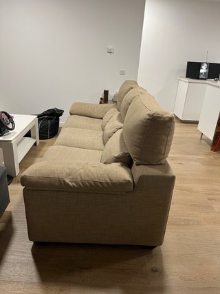 Sofá grande tela beige