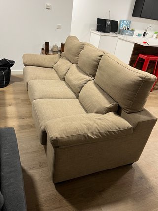 Sofá grande tela beige