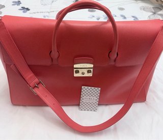 Bolso Furla Metropolis Grande en rojo anaranjado