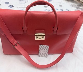 Bolso Furla Metropolis Grande en rojo anaranjado