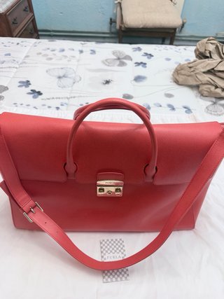 Bolso Furla Metropolis Grande en rojo anaranjado