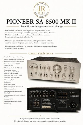 Amplificador Estéreo Pioneer SA-8500 II