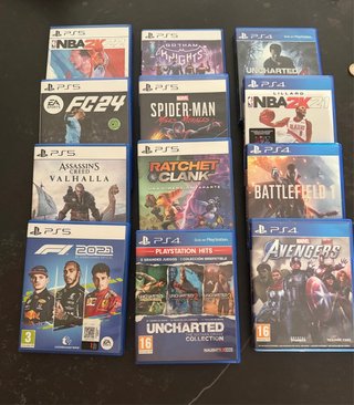 Lote Juegos PS5 y PS4: NBA 2K22, FC 24, Uncharted