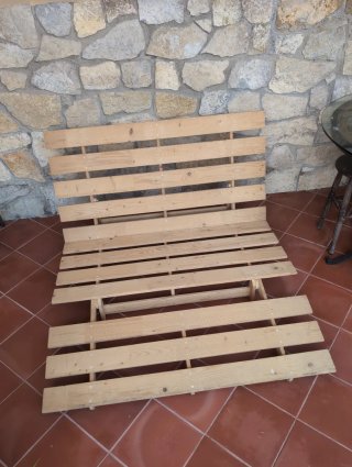 Estructura sillón exterior madera 140x86x192