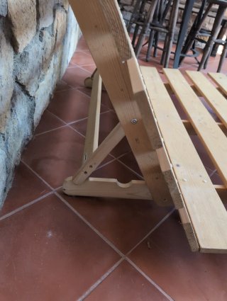 Estructura sillón exterior madera 140x86x192
