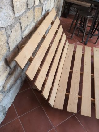 Estructura sillón exterior madera 140x86x192