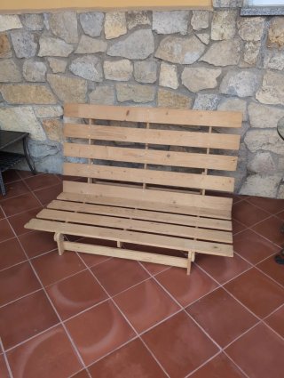Estructura sillón exterior madera 140x86x192