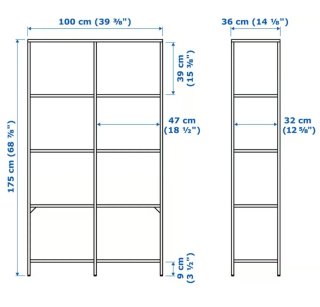 Estantería Ikea VITTSJÖ Nueva en Caja