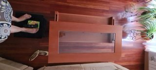Salón, comedor y lámpara.