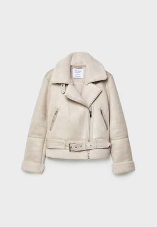 Cazadora Stradivarius Beige - Talla S (Oversize)
