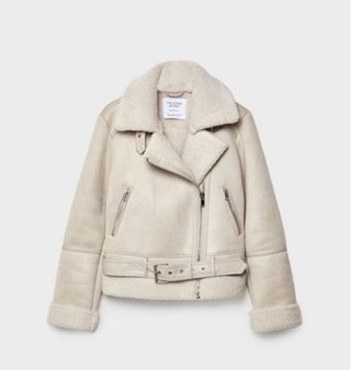 Cazadora Stradivarius Beige - Talla S (Oversize)