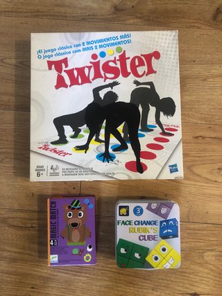 Lote de juegos: Twister, Magic Match y Face Change