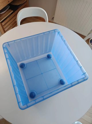 Caja Almacenamiento Ikea Ruedas Plástico Azul