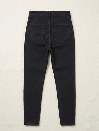 Jeans Neri Vita Alta con Borchie - Taglia M