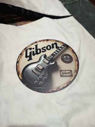 Placa Metálica Gibson Guitarra 20cm