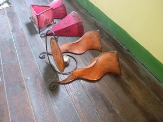 Lámparas árabes de piel para pared