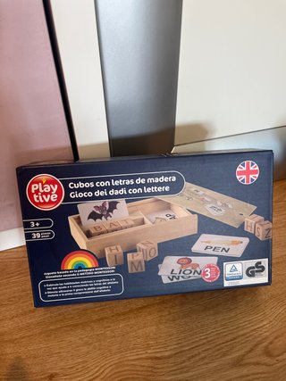 Playtive Cubos Madera Letras Montessori 39 Piezas