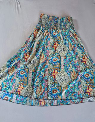 Saia comprida estampada