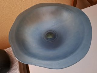 Centro de mesa o frutero azul