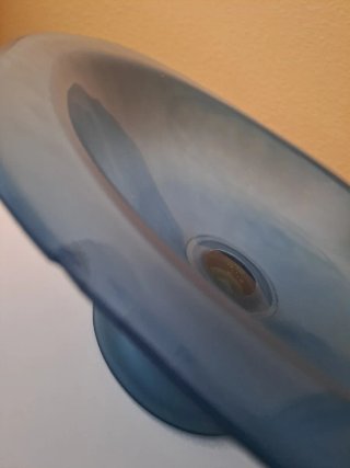Centro de mesa o frutero azul