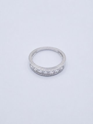 Anillo Oro Blanco 18k Circonitas