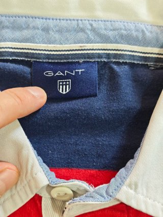 Polo GANT rayas azul y rojo Talla XL