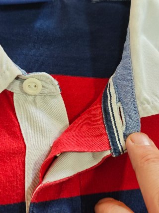 Polo GANT rayas azul y rojo Talla XL