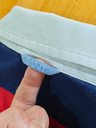 Polo GANT rayas azul y rojo Talla XL