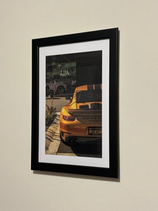Cuadro Decorativo Porsche Naranja