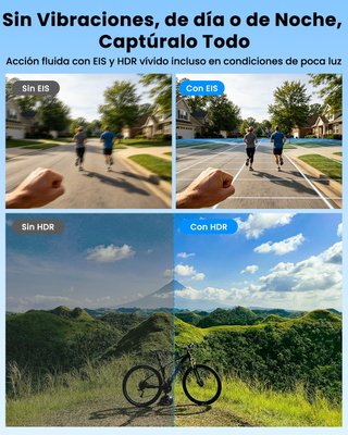 SIN ABRIR Cámara Deportiva 4K WiFi 1200mAh