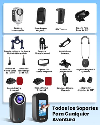 SIN ABRIR Cámara Deportiva 4K WiFi 1200mAh