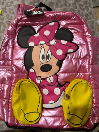 Mochila Minnie Mouse Disney Rosa Brillante