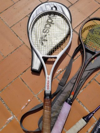 Lote Raquetas Vintage Adidas, Dunlop, Tecno